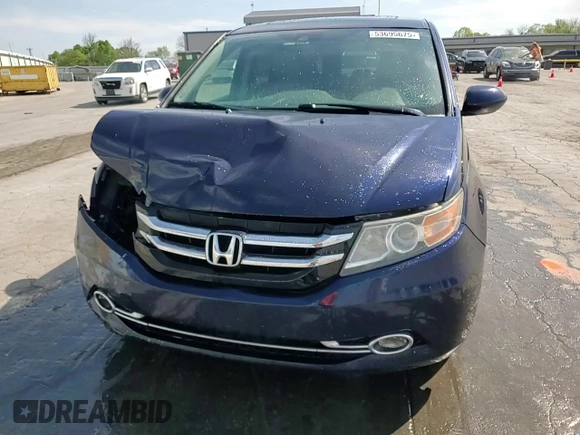 2014 Honda Odyssey EX-L with VIN 5FNRL5H65EB002081, listed as a Copart auction lot 53695675 with 138,769 mi miles and Salvage Title. Bid and sale history available at carsss.com. Image 14.
