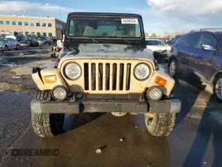 2002 Jeep Wrangler Sahara with VIN 1J4FA59S82P740585, listed as a Copart auction lot 46266265 with 145,129 mi miles and Salvage Title. Bid and sale history available at carsss.com. Image 5.