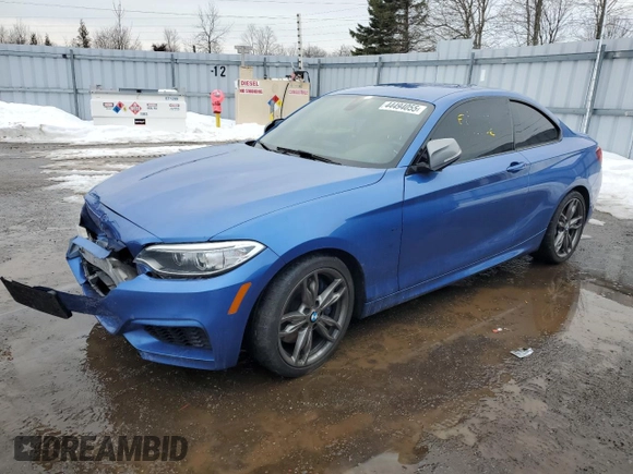 2016 BMW 2 Series M235i xDrive with VIN WBA1J9C54GV696692, listed as a Copart auction lot 44494055 with 0 mi miles and Clean Title. Bid and sale history available at carsss.com. Image 1.