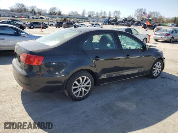 2012 Volkswagen Jetta Sedan SE w/Convenience with VIN 3VWDX7AJ2CM411783, listed as a Copart auction lot 48974555 with 128,209 mi miles and Salvage Title. Bid and sale history available at carsss.com. Image 3.