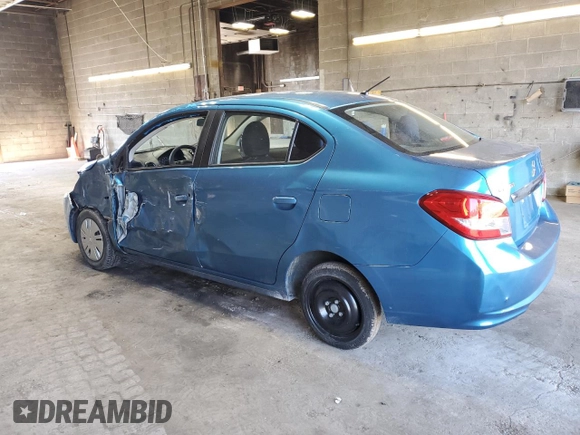 2019 Mitsubishi Mirage ES z VIN ML32F3FJ2KHF00809, wystawiony jako Copart lot #57818835 z przebiegiem 57 629 mil mil oraz Szkody całkowita. Historia ofert i sprzedaży dostępna na DreamBid. Obrazek 2.