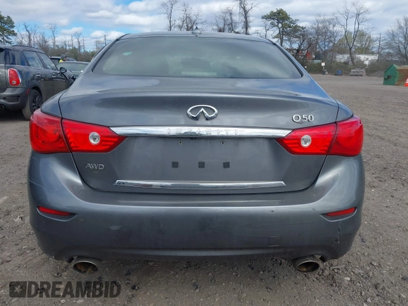 2017 Infiniti Q50 2.0t Premium with VIN JN1CV7AR9HM681464, listed as a IAAI auction lot 42055659 with 100,179 mi miles. Bid and sale history available at carsss.com. Image 16.