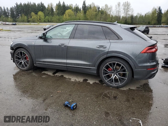 2019 Audi Q8 Prestige with VIN WA1FVAF14KD042257, listed as a Copart auction lot 52573915 with 59,025 mi miles and Salvage Title. Bid and sale history available at carsss.com. Image 2.