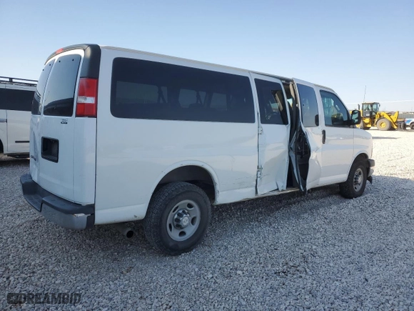 2017 Chevrolet Express Passenger LT with VIN 1GAZGPFF0H1263823, listed as a Copart auction lot 69489374 with 199,482 mi miles and Salvage Title. Bid and sale history available at carsss.com. Image 3.
