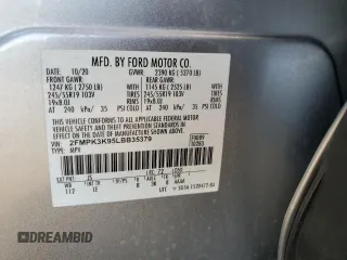 2020 Ford Edge Titanium with VIN 2FMPK3K95LBB35379, listed as a Copart auction lot 53027985 with 115,149 mi miles and Non repairable. Bid and sale history available at DreamBid. Image 13.