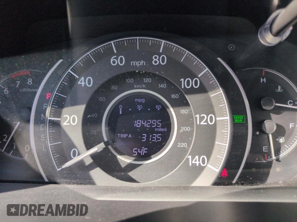 2016 Honda CR-V LX with VIN 5J6RM4H30GL000911, listed as a Copart auction lot 53693205 with 184,295 mi miles and Salvage Title. Bid and sale history available at DreamBid. Image 9.