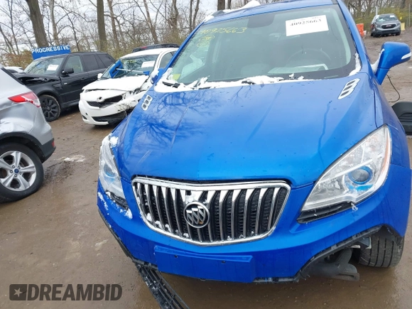 2016 Buick Encore with VIN KL4CJASB5GB716352, listed as a IAAI auction lot 40925663 with 108,049 mi miles and . Bid and sale history available at carsss.com. Image 13.