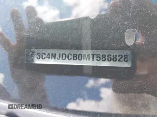 2021 Jeep Compass Limited с VIN 3C4NJDCB0MT586828, выставлен на аукционе IAAI как лот 42588550 с пробегом 82 773 миль миль и . История ставок и продаж доступна на DreamBid. Изображение 9.
