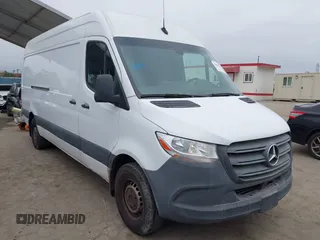 2021 Mercedes-Benz Sprinter Cargo with VIN W1W40CHY4MT054679, listed as a IAAI auction lot 42078941 with 148,214 mi miles. Bid and sale history available at carsss.com. Image 1.
