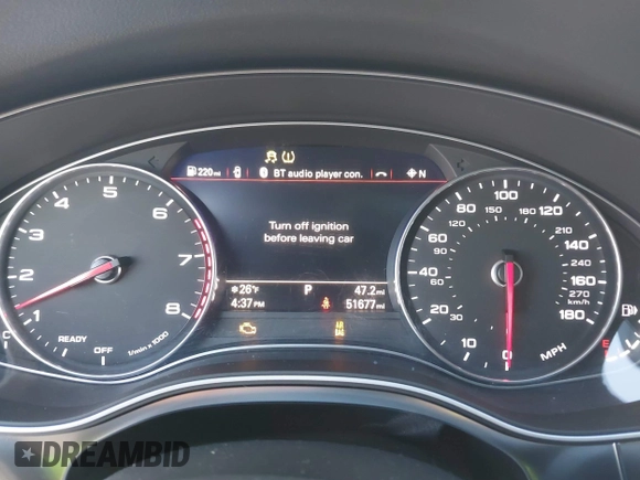 2018 Audi A6 Sport with VIN WAUF3AFC9JN078755, listed as a IAAI auction lot 41398722 with 51,677 mi miles. Bid and sale history available at carsss.com. Image 7.