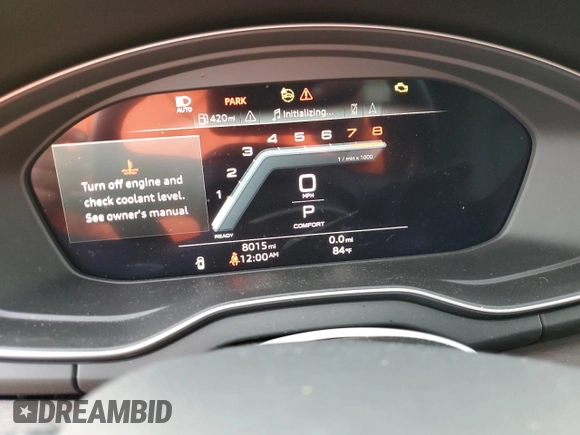 2022 Audi Q5 S line Premium Plus with VIN WA1EAAFY7N2085060, listed as a Copart auction lot 37747293 with 8,015 mi miles and . Bid and sale history available at DreamBid. Image 9.