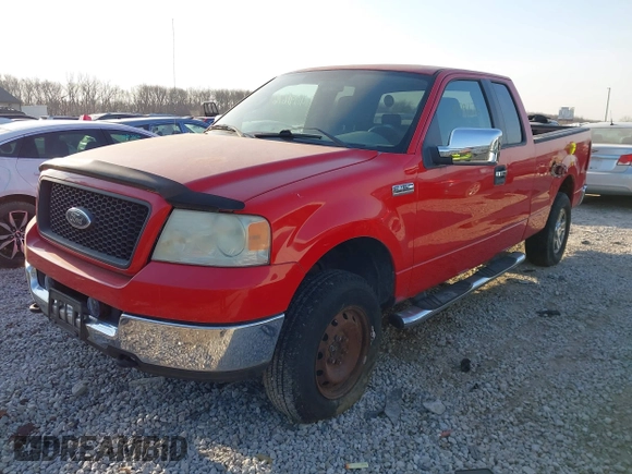 2005 Ford F-150 XLT with VIN 1FTPX14545NB25583, listed as a IAAI auction lot 41791676 with 142,858 mi miles. Bid and sale history available at carsss.com. Image 2.