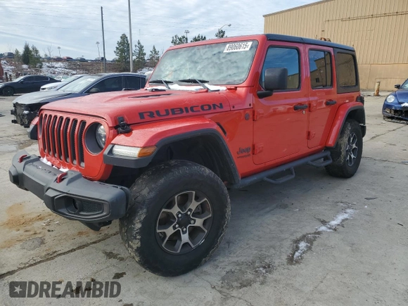 2021 Jeep Wrangler Unlimited Rubicon with VIN 1C4HJXFN9MW505291, listed as a Copart auction lot 89060615 with 69,894 mi miles and Salvage Title. Bid and sale history available at DreamBid. Image 1.