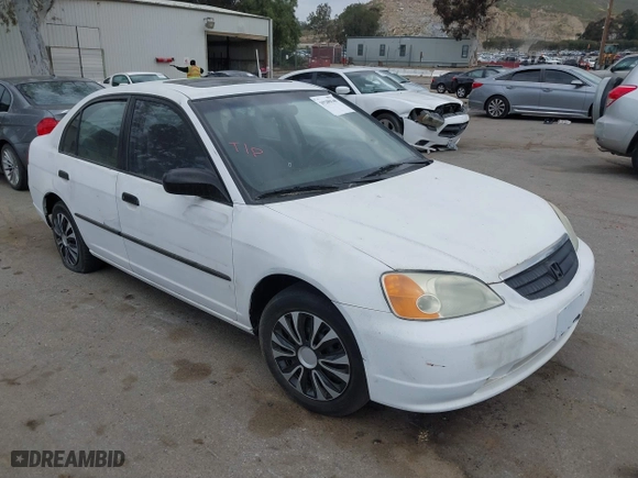 2002 Honda Civic EX with VIN 1HGES26812L071980, listed as a IAAI auction lot 39200340 with 160,563 mi miles. Bid and sale history available at carsss.com. Image 1.
