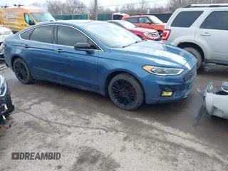 2019 Ford Fusion Energi Titanium with VIN 3FA6P0SU0KR111372, listed as a IAAI auction lot 41685702 with 107,407 mi miles. Bid and sale history available at carsss.com. Image 1.