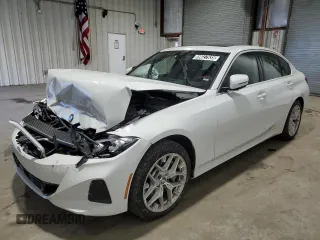 2025 BMW 3 Series 330i xDrive with VIN 3MW89CW02S8F00975, listed as a Copart auction lot 89027935 with 3,667 mi miles and Salvage Title. Bid and sale history available at carsss.com. Image 1.