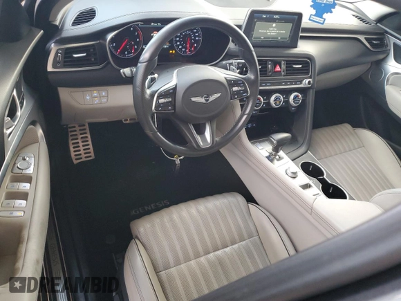 2019 Genesis G70 Advanced with VIN KMTG74LE6KU024096, listed as a Copart auction lot 44221875 with 71,251 mi miles and Salvage Title. Bid and sale history available at carsss.com. Image 8.