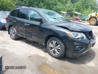 2018 Nissan Pathfinder SL with VIN 5N1DR2MM9JC638579, listed as a IAAI auction lot 42540945 with 73,559 mi miles and . Bid and sale history available at DreamBid. Image 1.