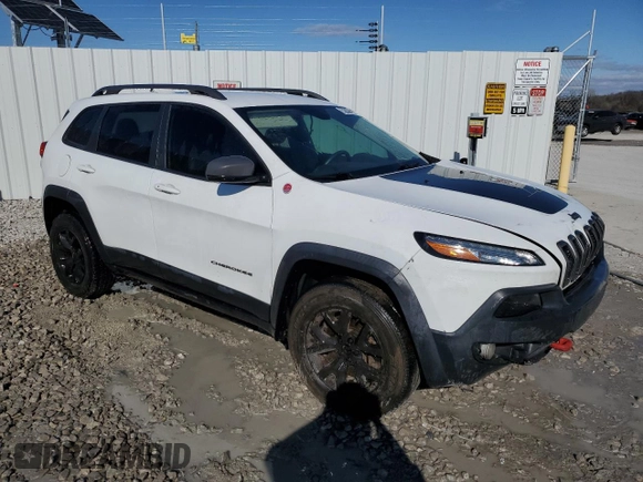 2018 Jeep Cherokee Trailhawk with VIN 1C4PJMBX0JD619737, listed as a Copart auction lot 46181354 with 117,381 mi miles and Clean Title. Bid and sale history available at carsss.com. Image 4.