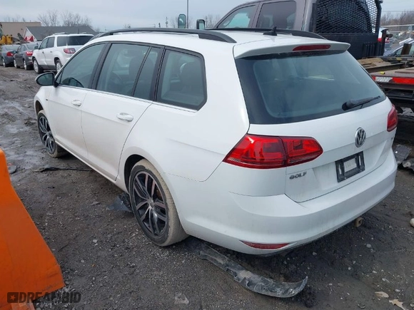 2016 Volkswagen Golf SportWagen TSI S with VIN 3VWC17AU3GM521884, listed as a IAAI auction lot 41706068 with 68,560 mi miles. Bid and sale history available at carsss.com. Image 3.