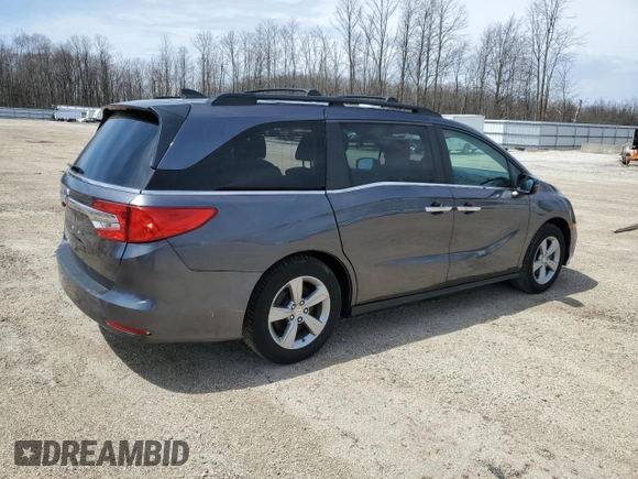 2018 Honda Odyssey EX-L with VIN 5FNRL6H73JB005389, listed as a Copart auction lot 53842505 with 125,514 mi miles and Clean Title. Bid and sale history available at carsss.com. Image 3.