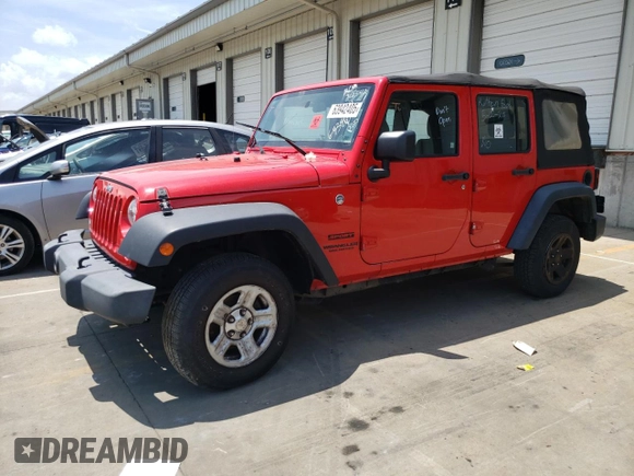 2016 Jeep Wrangler Unlimited Sport with VIN 1C4BJWDG9GL302542, listed as a Copart auction lot 63942405 with 174,632 mi miles and Clean title. Bid and sale history available at DreamBid. Image 1.