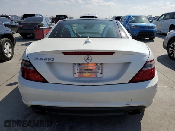 2015 Mercedes-Benz SLK-Class SLK 250 with VIN WDDPK4HA4FF109182, listed as a Copart auction lot 45529764 with 47,542 mi miles. Bid and sale history available at carsss.com. Image 6.