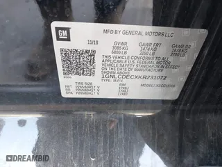 2019 Chevrolet Tahoe Commercial with VIN 1GNLCDECXKR231072, listed as a IAAI auction lot 41800007 with 100,101 mi miles. Bid and sale history available at carsss.com. Image 9.