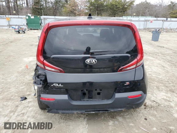 2021 Kia Soul S with VIN KNDJ23AU5M7124490, listed as a Copart auction lot 43942885 with 86,240 mi miles and Salvage Title. Bid and sale history available at DreamBid. Image 6.