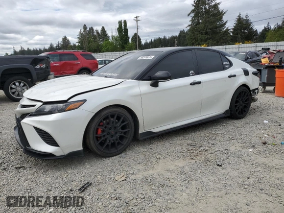 2021 Toyota Camry XSE with VIN 4T1KZ1AKXMU051987, listed as a Copart auction lot 56209475 with 50,161 mi miles and Salvage title. Bid and sale history available at DreamBid. Image 1.