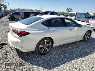 2021 Acura TLX w/Advance Package with VIN 19UUB5F62MA003777, listed as a Copart auction lot 48398195 with 34,342 mi miles and Non Repairable. Bid and sale history available at carsss.com. Image 3.