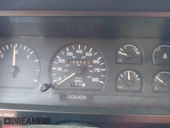 1991 Dodge Dakota "S" with VIN 1B7FL26X4MS257044, listed as a IAAI auction lot 42038980 with 120,127 mi miles. Bid and sale history available at carsss.com. Image 7.