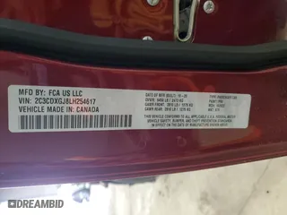 2020 Dodge Charger Scat Pack with VIN 2C3CDXGJ8LH254617, listed as a Copart auction lot 46857755 with 64,581 mi miles and Salvage Title. Bid and sale history available at carsss.com. Image 12.