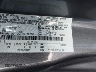 2012 Ford Focus S with VIN 1FAHP3E24CL427376, listed as a IAAI auction lot 42171669 with 92,093 mi miles and . Bid and sale history available at DreamBid. Image 9.