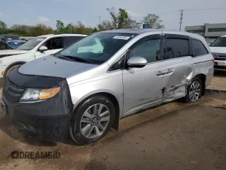 2014 Honda Odyssey Touring с VIN 5FNRL5H93EB034263, выставлен на аукционе Copart как лот 57254485 с пробегом 150 084 миль миль и Списание • Salvage title. История ставок и продаж доступна на DreamBid. Изображение 1.