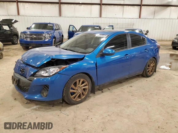 2012 Mazda 3 i Grand Touring with VIN JM1BL1W72C1530009, listed as a Copart auction lot 47448025 with 105,445 mi miles and Salvage Title. Bid and sale history available at carsss.com. Image 1.