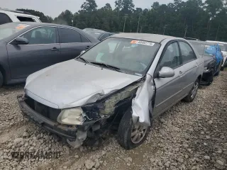 2008 Kia Spectra EX with VIN KNAFE121085508262, listed as a Copart auction lot 65462775 with 157,686 mi miles and Salvage title. Bid and sale history available at DreamBid. Image 1.