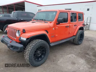 2020 Jeep Wrangler Unlimited Sahara with VIN 1C4HJXENXLW231194, listed as a IAAI auction lot 42083147 with 34,166 mi miles. Bid and sale history available at carsss.com. Image 18.