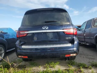 2021 Infiniti QX80 LUXE with VIN JN8AZ2AF1M9716985, listed as a Copart auction lot 74949784 with 0 mi miles and Salvage Title. Bid and sale history available at carsss.com. Image 6.