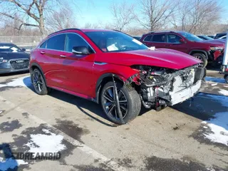 2022 Infiniti QX55 Sensory with VIN 3PCAJ5L33NF100025, listed as a IAAI auction lot 41618053 with 50,827 mi miles and . Bid and sale history available at DreamBid. Image 1.
