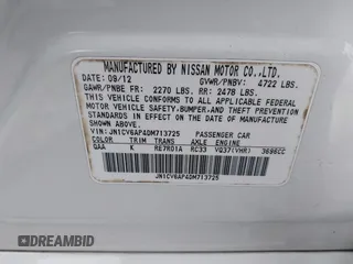 2013 Infiniti G37 Journey with VIN JN1CV6AP4DM713725, listed as a IAAI auction lot 42139687 with 130,257 mi miles and . Bid and sale history available at DreamBid. Image 9.