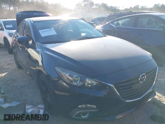2015 Mazda 3 i SV with VIN JM1BM1T79F1245605, listed as a IAAI auction lot 41251417 with 121,264 mi miles. Bid and sale history available at carsss.com. Image 1.