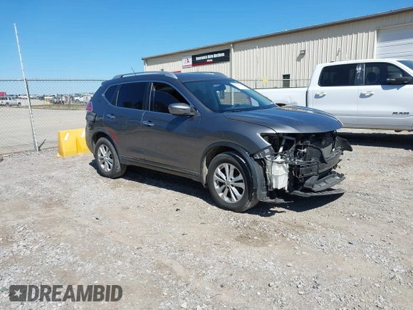 2016 Nissan Rogue SV with VIN KNMAT2MT4GP687643, listed as a IAAI auction lot 41762635 with 98,771 mi miles and . Bid and sale history available at DreamBid. Image 1.