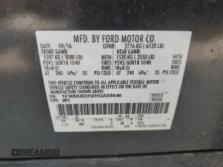 2017 Ford Explorer XLT с VIN 1FM5K8DH2HGA85646, выставлен на аукционе Copart как лот 59080105 с пробегом 160 074 миль миль и Списание • Salvage title. История ставок и продаж доступна на DreamBid. Изображение 14.