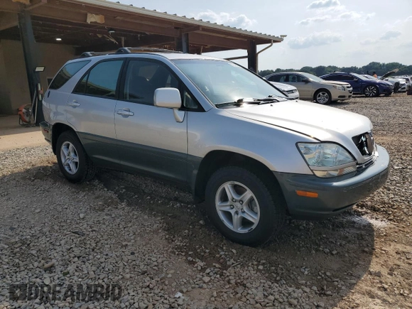 2002 Lexus RX 300 with VIN JTJGF10U220131307, listed as a Copart auction lot 60045555 with 84,945 mi miles and Salvage title. Bid and sale history available at DreamBid. Image 4.