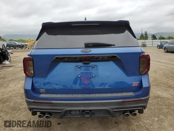 2020 Ford Explorer ST with VIN 1FM5K8GC7LGB42206, listed as a Copart auction lot 53849925 with 75,638 mi miles and Salvage Title. Bid and sale history available at DreamBid. Image 6.