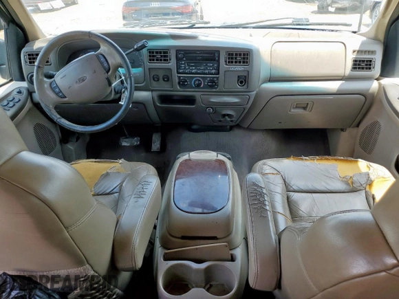 2000 Ford Excursion Limited z VIN 1FMNU42L0YED60100, wystawiony jako Copart lot #58760345 z przebiegiem 239 477 mil mil oraz Szkoda całkowita • Salvage title. Historia ofert i sprzedaży dostępna na DreamBid. Obrazek 8.