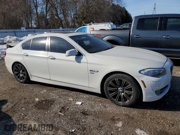 2011 BMW 5 Series 535i xDrive with VIN WBAFU7C56BC780485, listed as a Copart auction lot 47674505 with 196,962 mi miles and Salvage Title. Bid and sale history available at DreamBid. Image 4.
