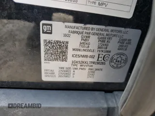 2023 GMC Yukon XL Denali Ultimate with VIN 1GKS2KKL7PR190265, listed as a Copart auction lot 63596504 with 37,297 mi miles and Salvage Title. Bid and sale history available at carsss.com. Image 14.
