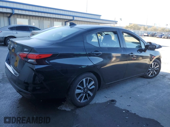 2021 Nissan Versa SV with VIN 3N1CN8EVXML831244, listed as a Copart auction lot 46722685 with 75,837 mi miles and Salvage Title. Bid and sale history available at carsss.com. Image 3.